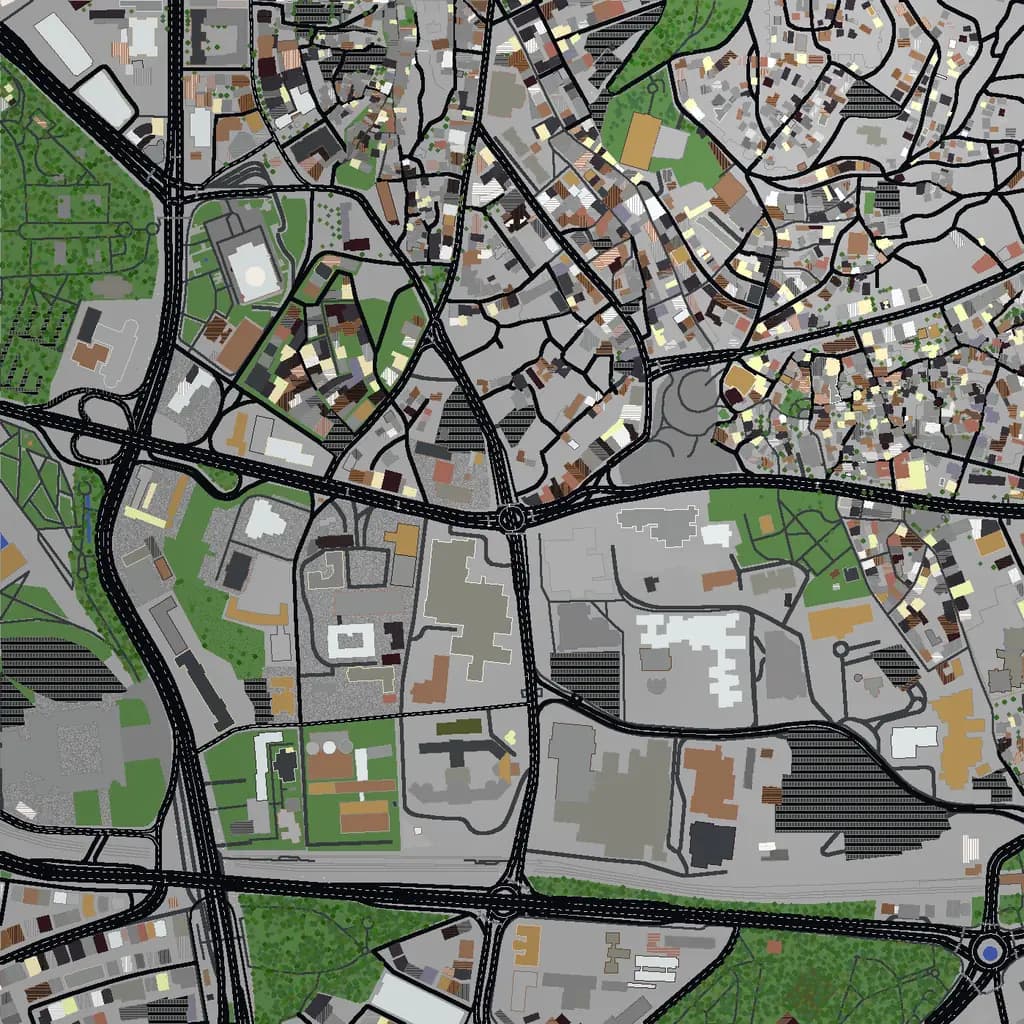 Minecraft dünyası olarak Ankara, yukarıdan görünüm