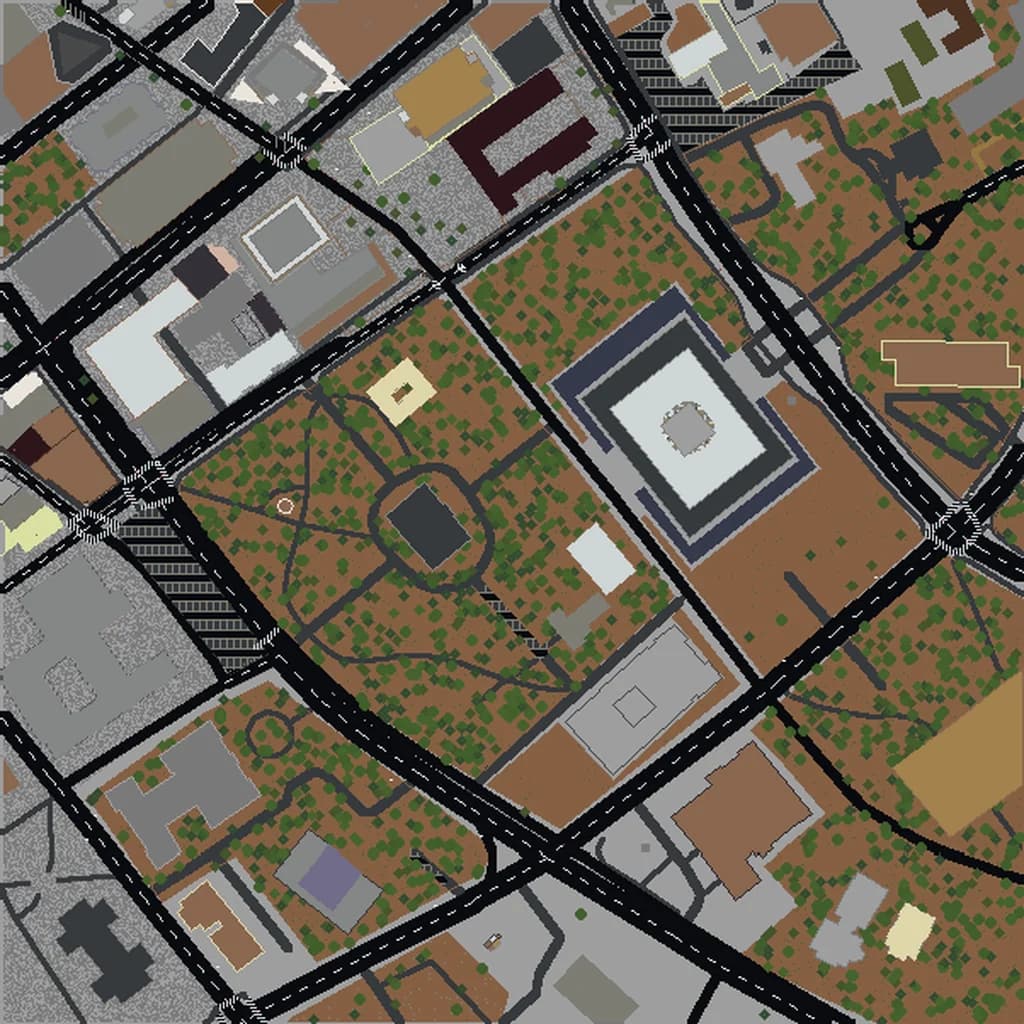 Vista aérea: Honolulu como mundo de Minecraft