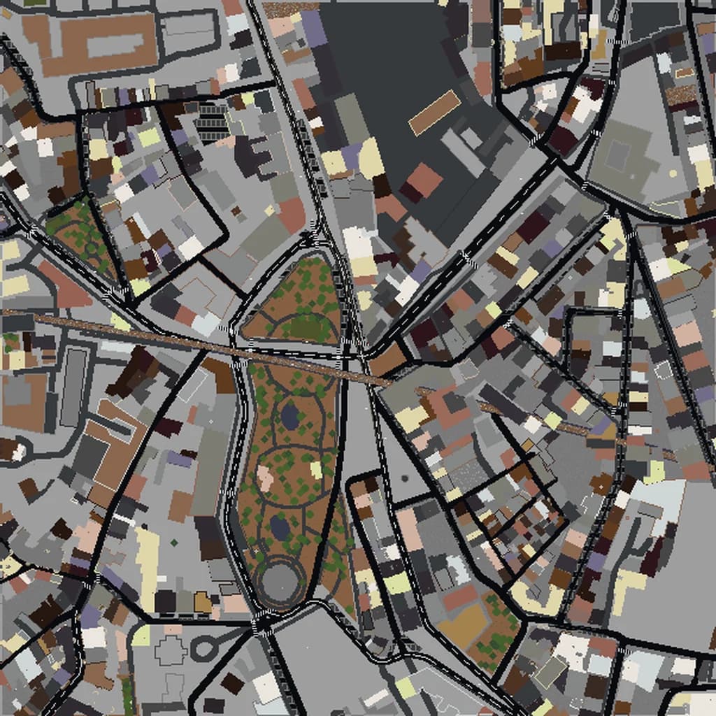 Vista aérea de Lisboa como mundo de Minecraft