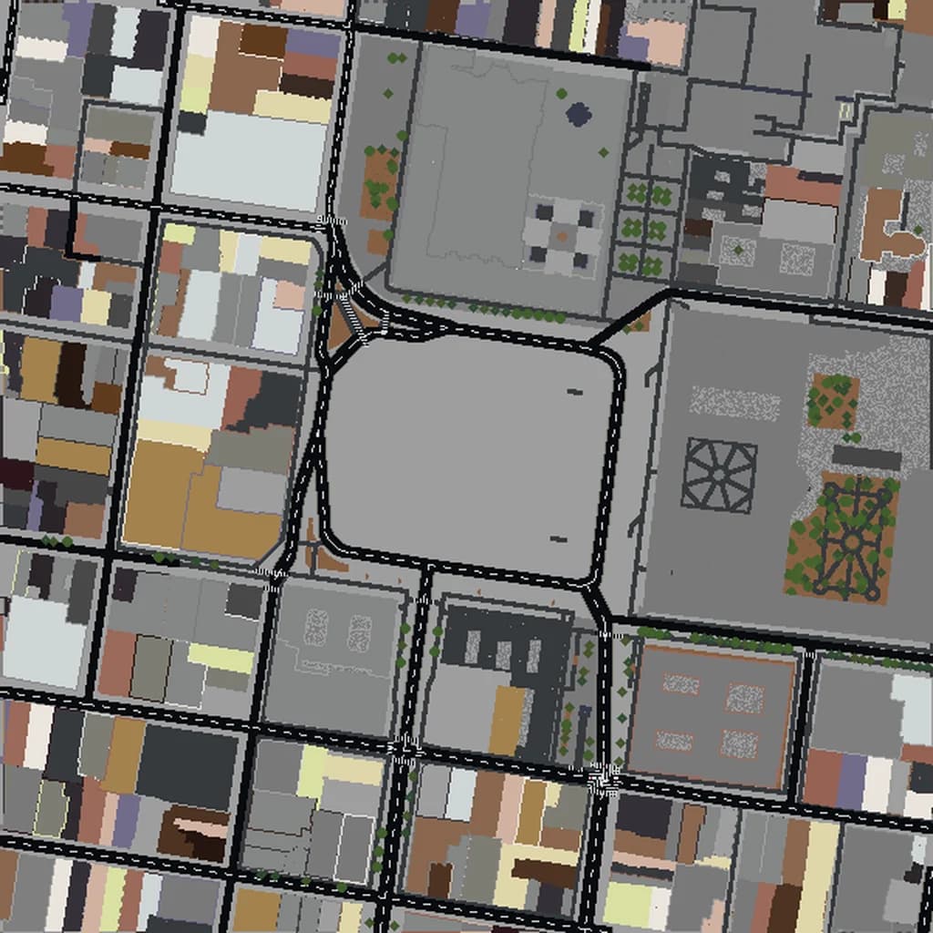 Vista aérea: Cidade do México como mundo de Minecraft