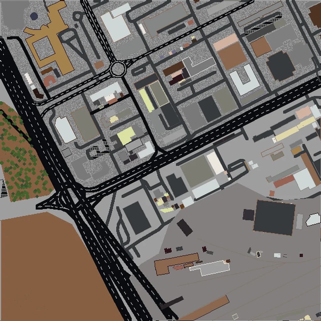 Vista aérea: Nairobi como mundo de Minecraft