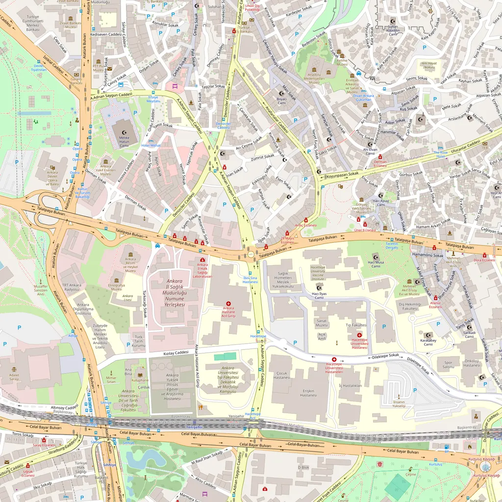 Real-world map of Ankara