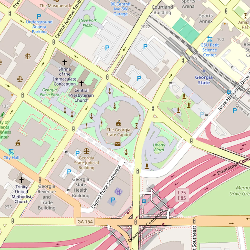 Real-world map of Atlanta