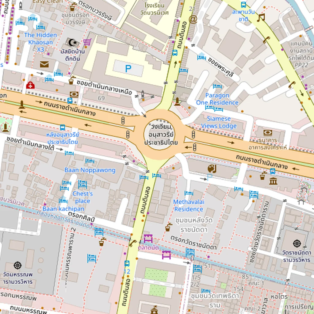 Real-world map of Bangkok