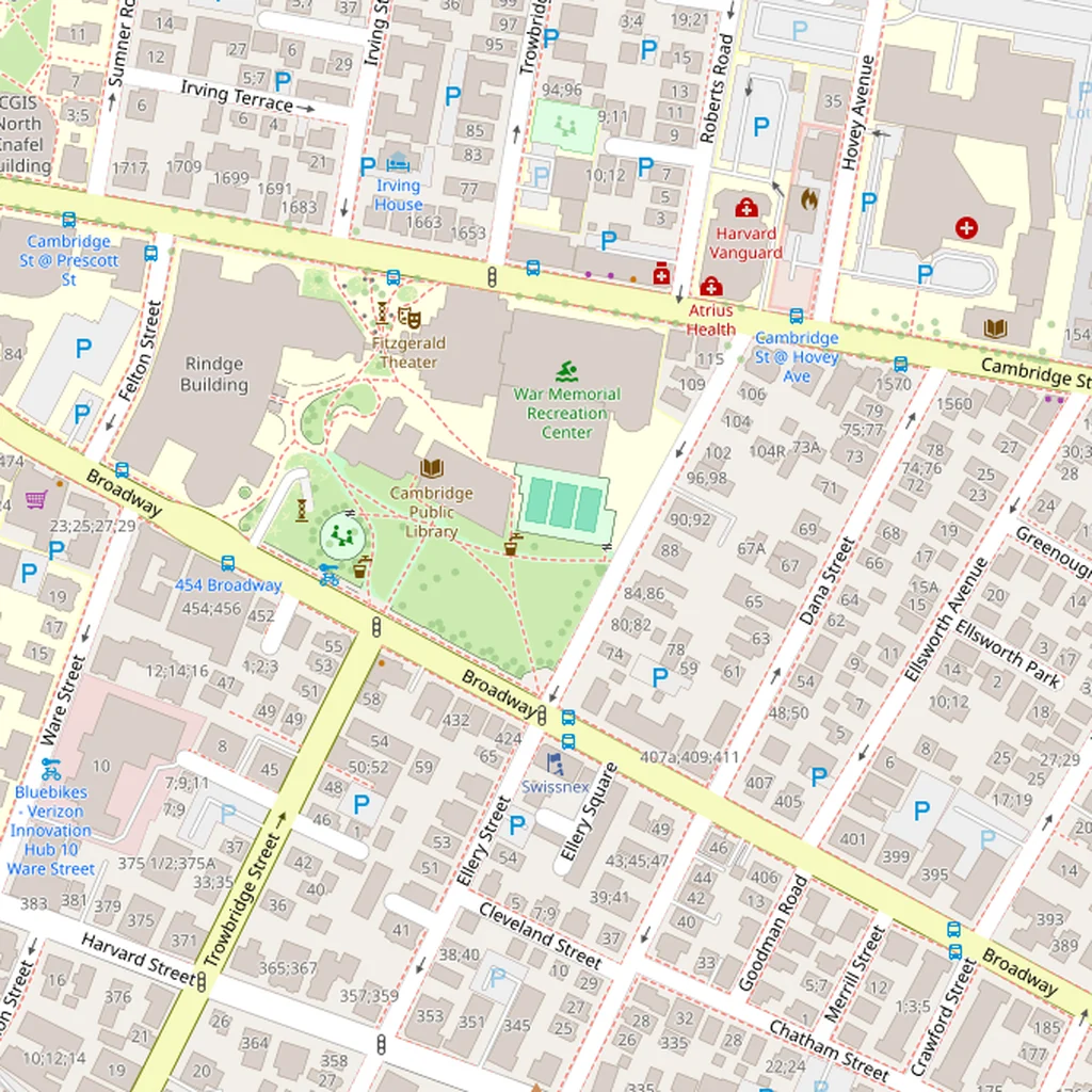 Real-world map of Cambridge