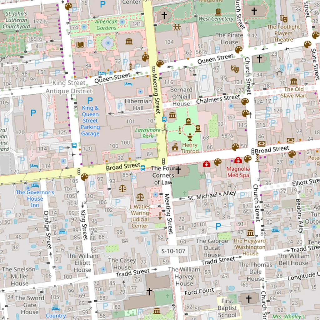 Real-world map of Charleston