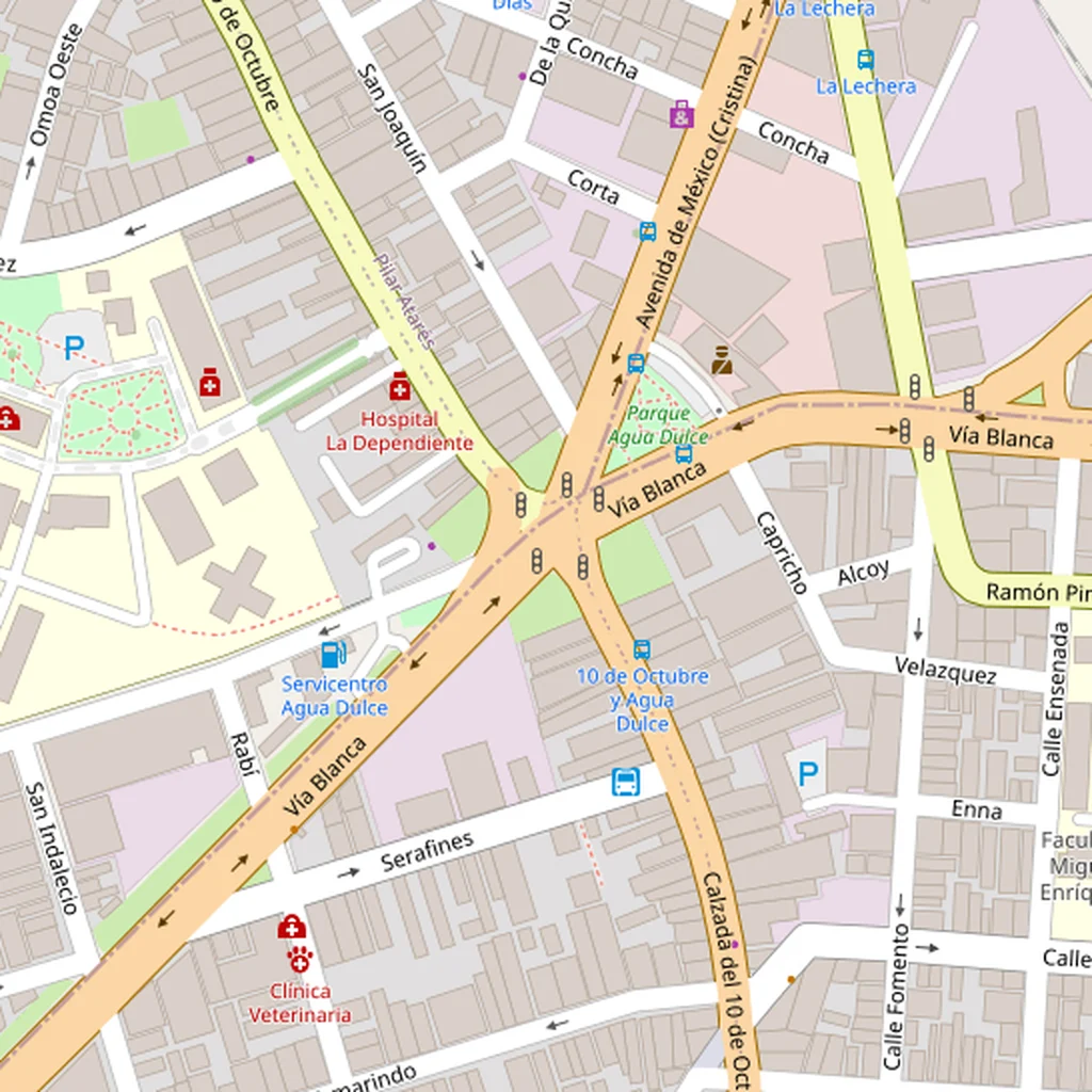Real-world map of Havana