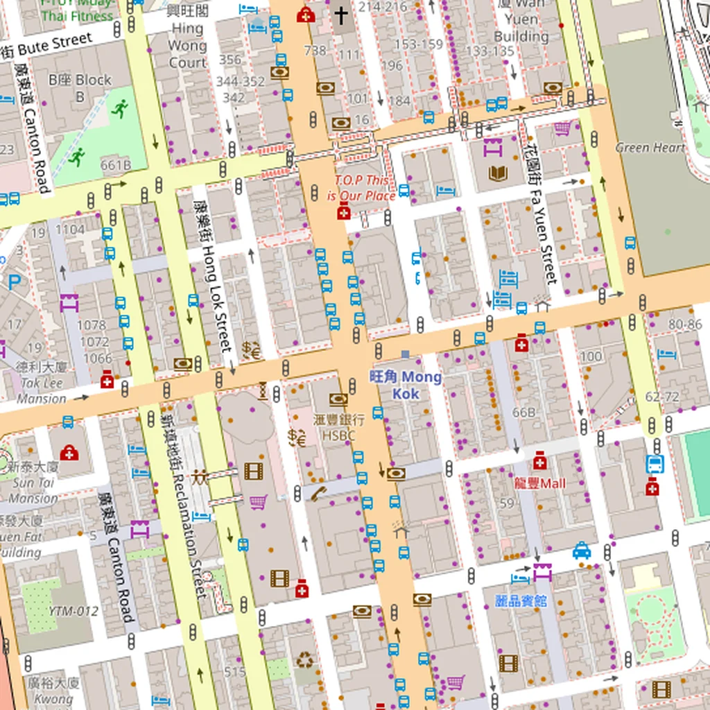 Real-world map of Hong Kong