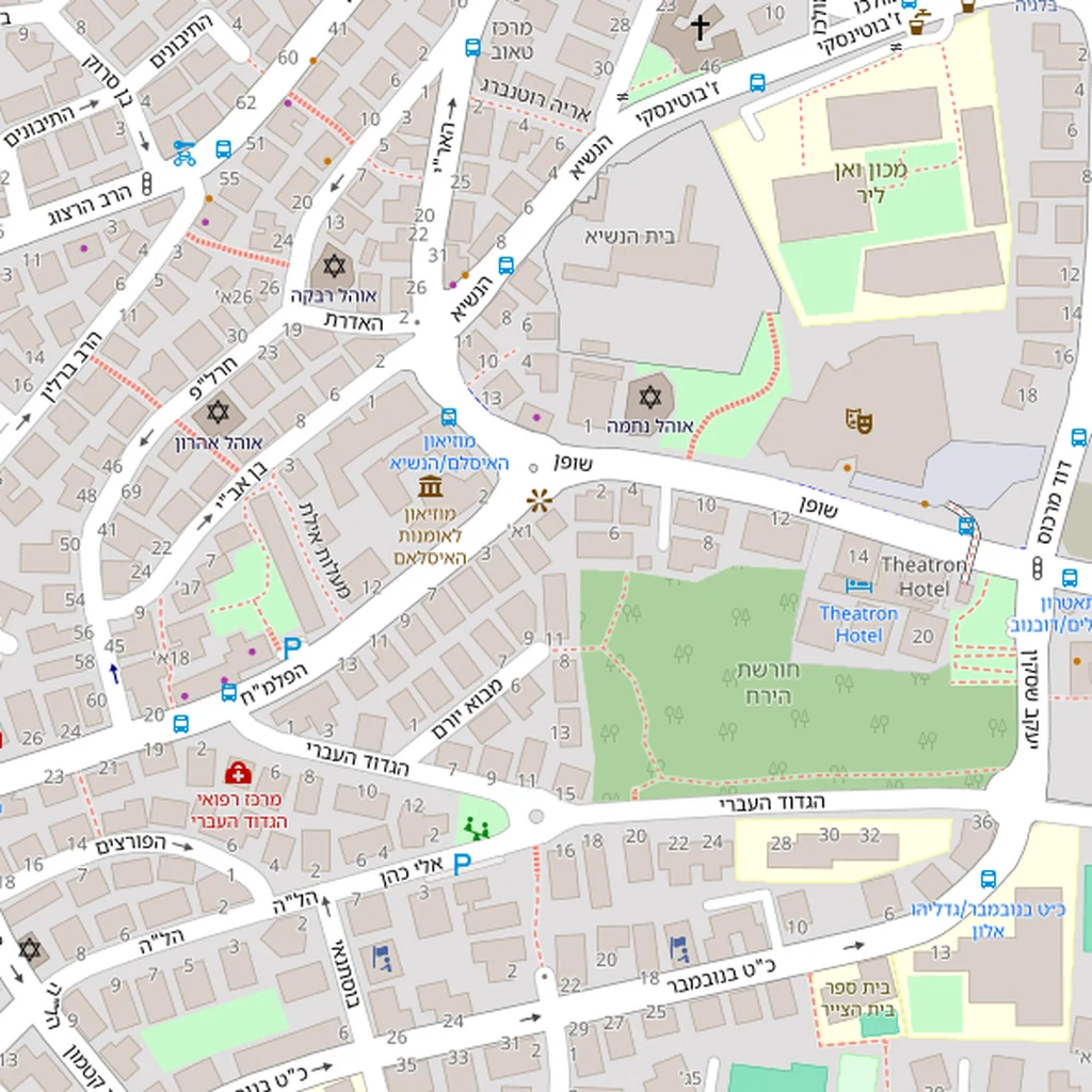 Real-world map of Jerusalem