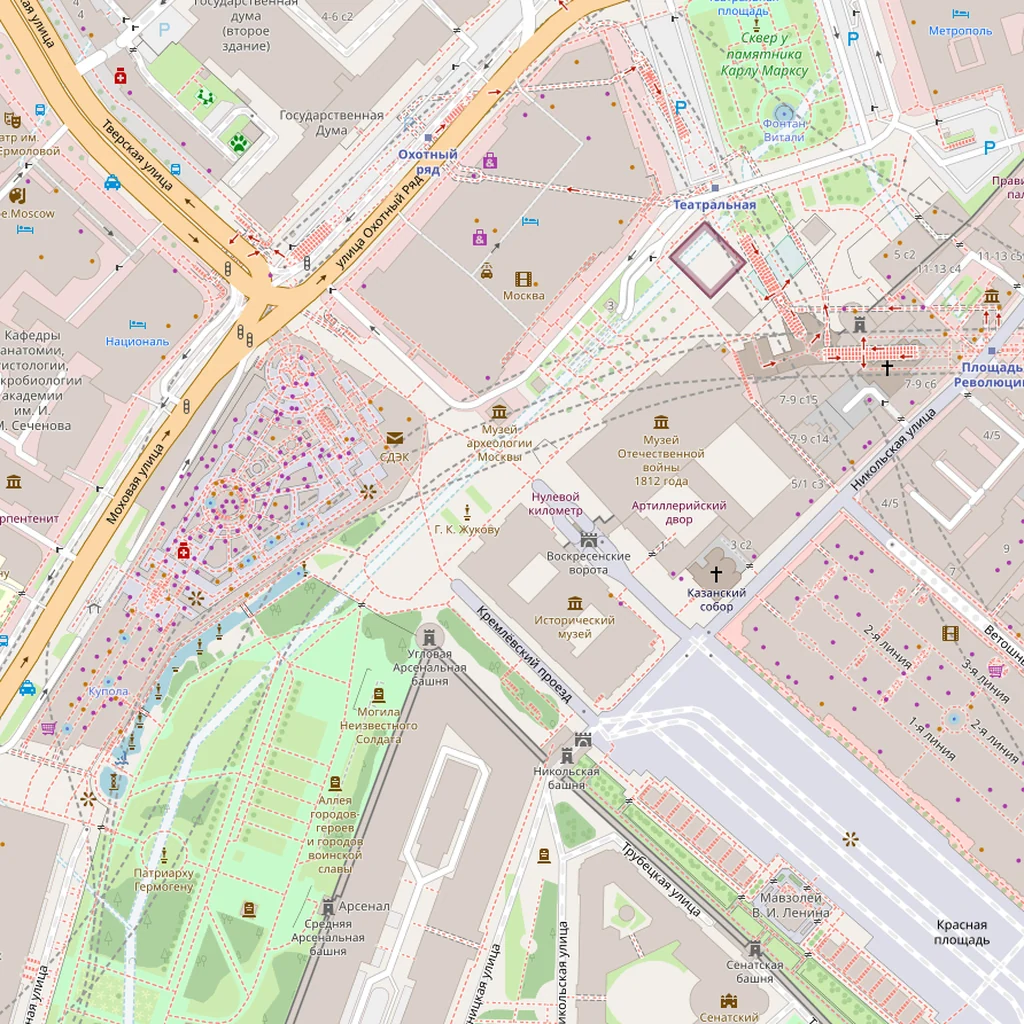 Real-world map of Moscow