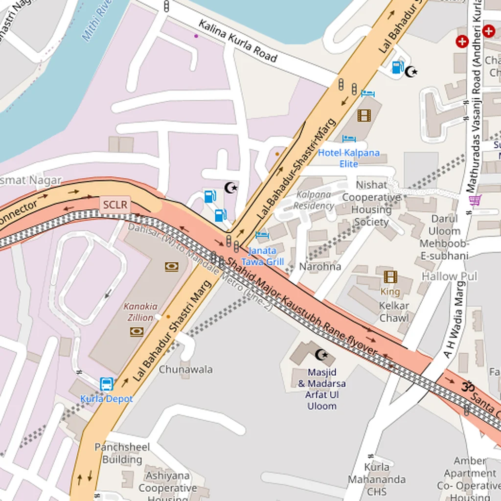 Real-world map of Mumbai