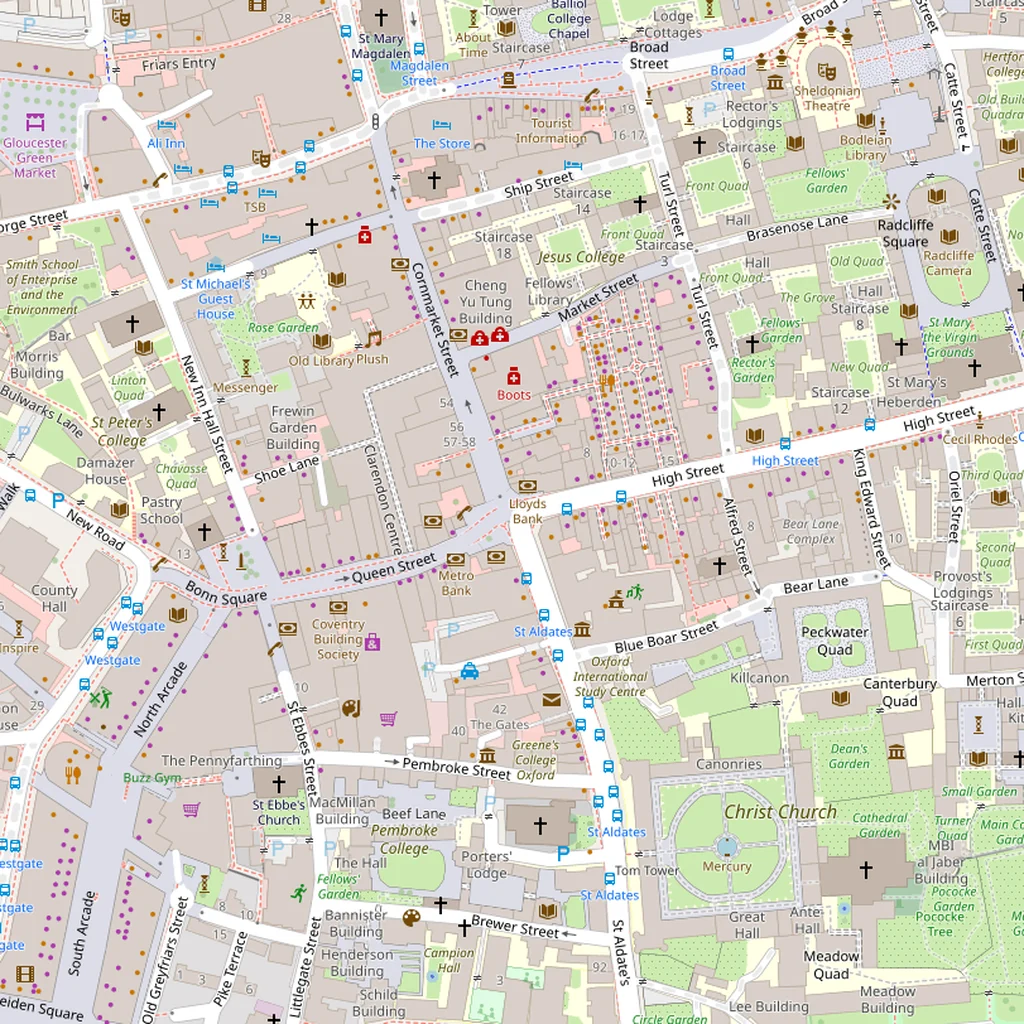 Real-world map of Oxford