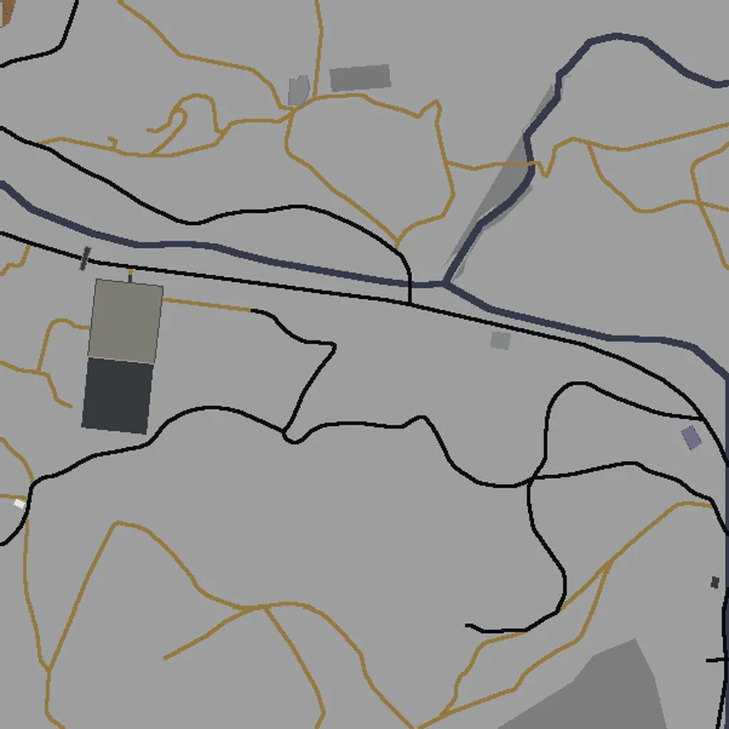 Top-down view of Petra Area generated as a Minecraft world