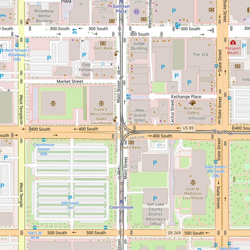 Real-world map of Salt Lake City