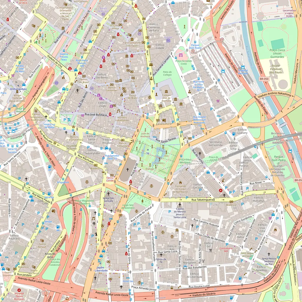 Real-world map of São Paulo