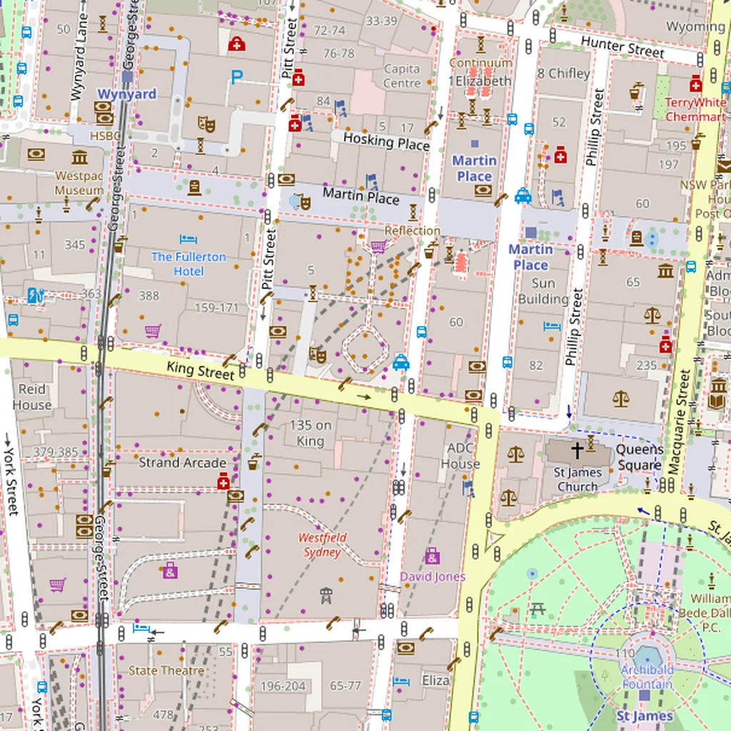 Real-world map of Sydney