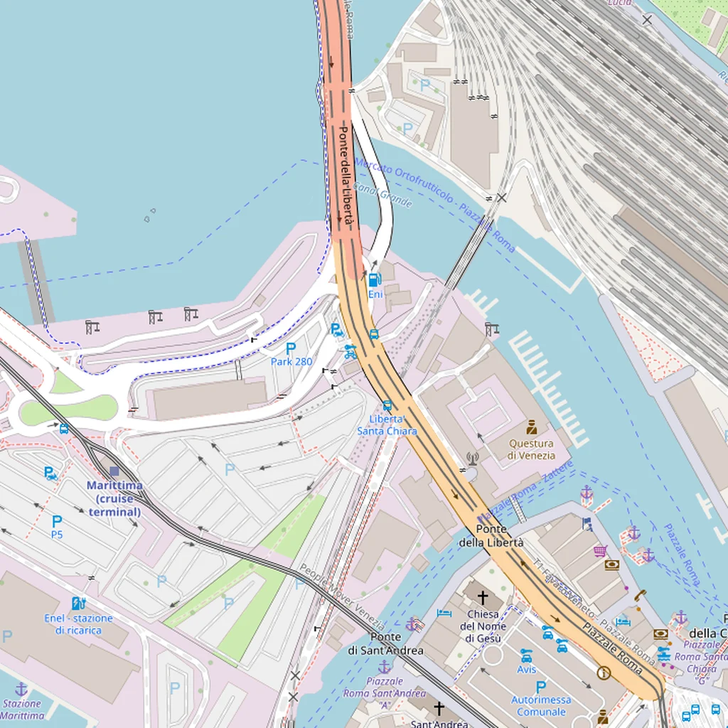 Real-world map of Venice