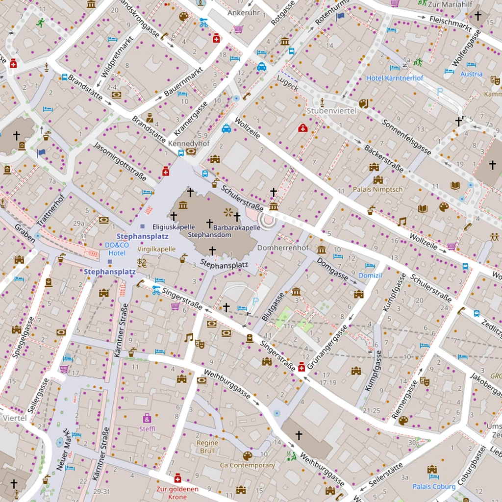 Real-world map of Vienna